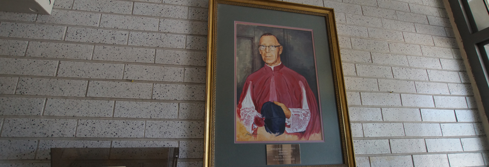 Framed photo of Monsignor Philip Coffey.